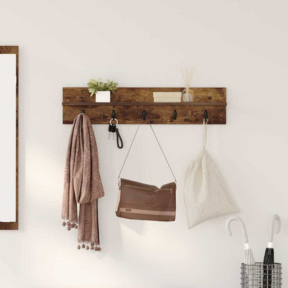 vidaXL Wall-Mounted Coat Rack Wall-Mounted Smoked Oak Engineered wood