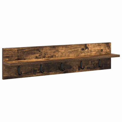 vidaXL Wall-Mounted Coat Rack Wall-Mounted Smoked Oak Engineered wood