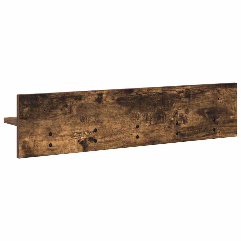 vidaXL Wall-Mounted Coat Rack Wall-Mounted Smoked Oak Engineered wood