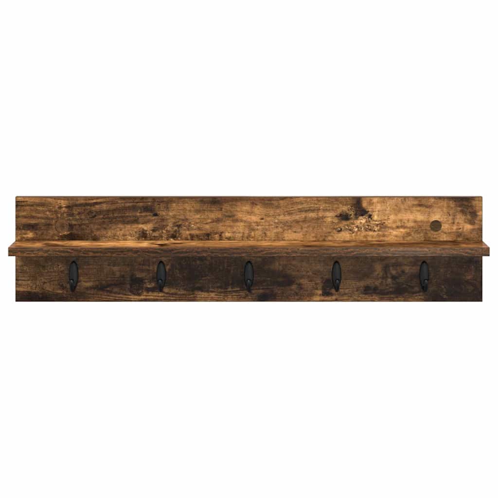vidaXL Wall-Mounted Coat Rack Wall-Mounted Smoked Oak Engineered wood