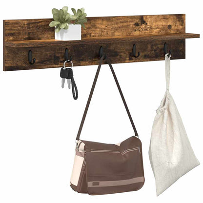 vidaXL Wall-Mounted Coat Rack Wall-Mounted Smoked Oak Engineered wood