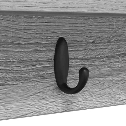 vidaXL Wall-Mounted Coat Rack Wall-Mounted Grey Sonoma Engineered wood