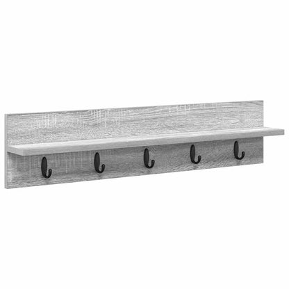 vidaXL Wall-Mounted Coat Rack Grey Sonoma 80 x 10.5 x 18 cm