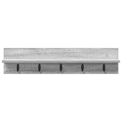 vidaXL Wall-Mounted Coat Rack Grey Sonoma 80 x 10.5 x 18 cm