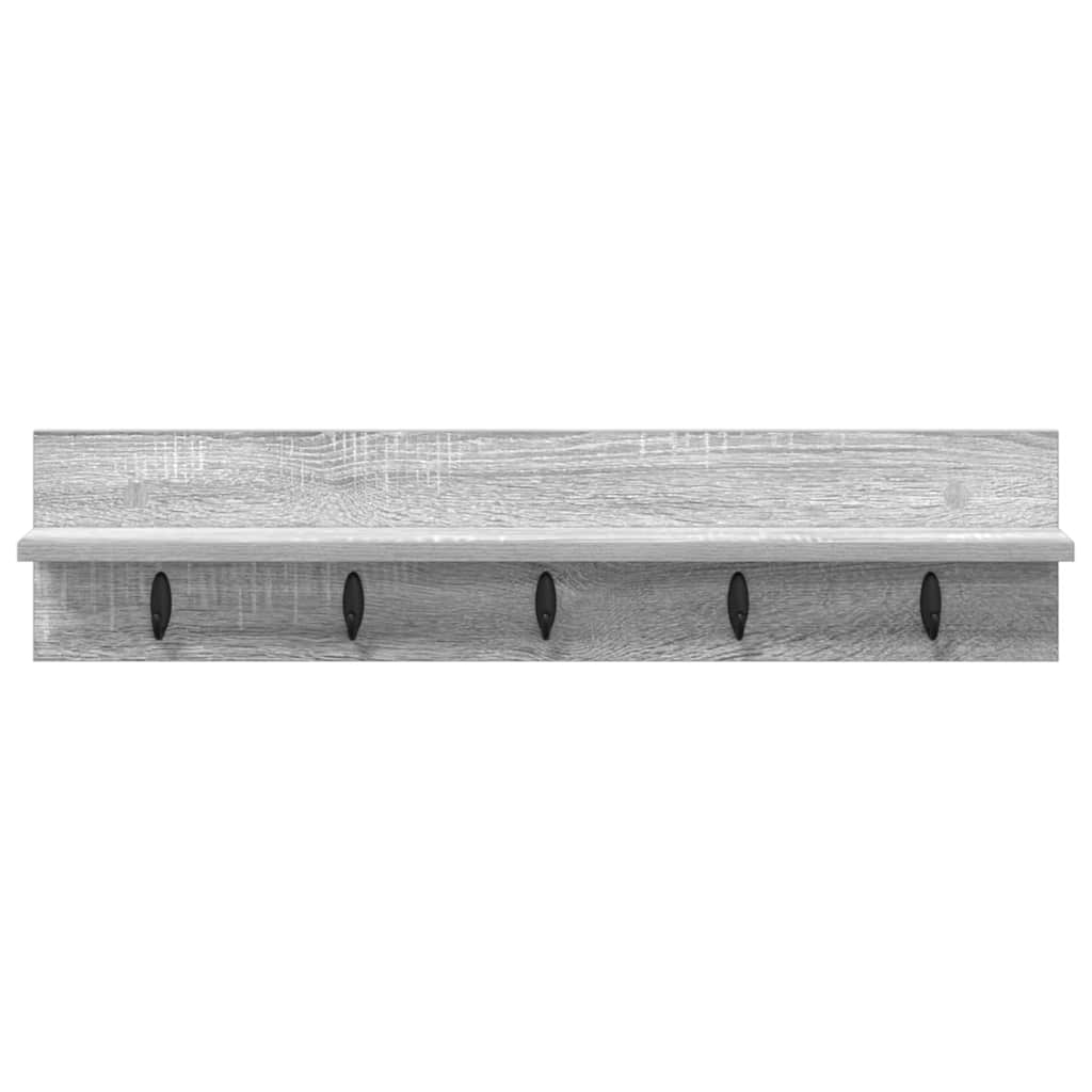 vidaXL Wall-Mounted Coat Rack Wall-Mounted Grey Sonoma Engineered wood