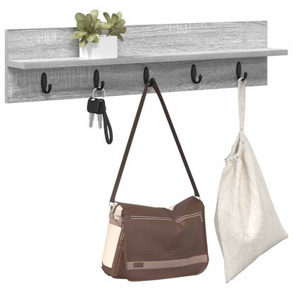 vidaXL Wall-Mounted Coat Rack Wall-Mounted Grey Sonoma Engineered wood
