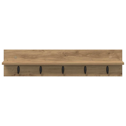 vidaXL Wall-Mounted Coat Rack Artisan Oak 80 x 10.5 x 18 cm