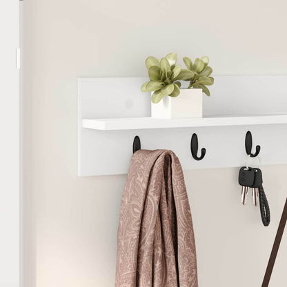 vidaXL Wall-Mounted Coat Rack White 100 x 10.5 x 18 cm Engineered wood