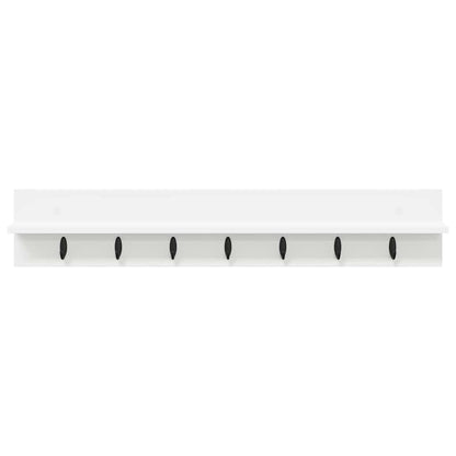 vidaXL Wall-Mounted Coat Rack White 100 x 10.5 x 18 cm Engineered wood