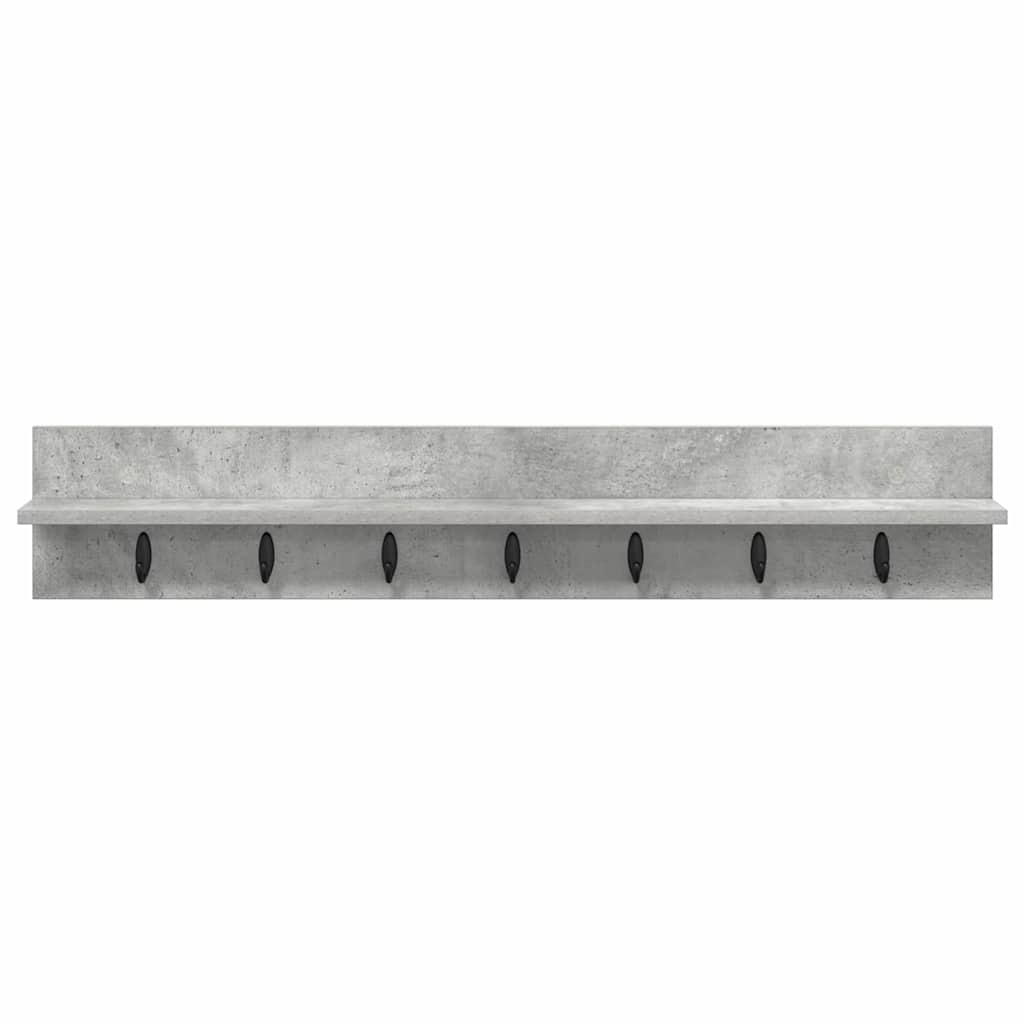 vidaXL Wall-Mounted Coat Rack Concrete Grey 100 x 10.5 x 18 cm