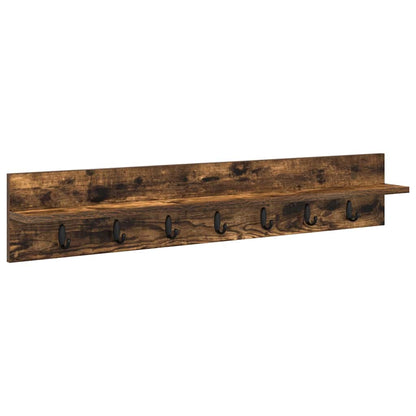 vidaXL Wall-Mounted Coat Rack Smoked Oak 100 x 10.5 x 18 cm