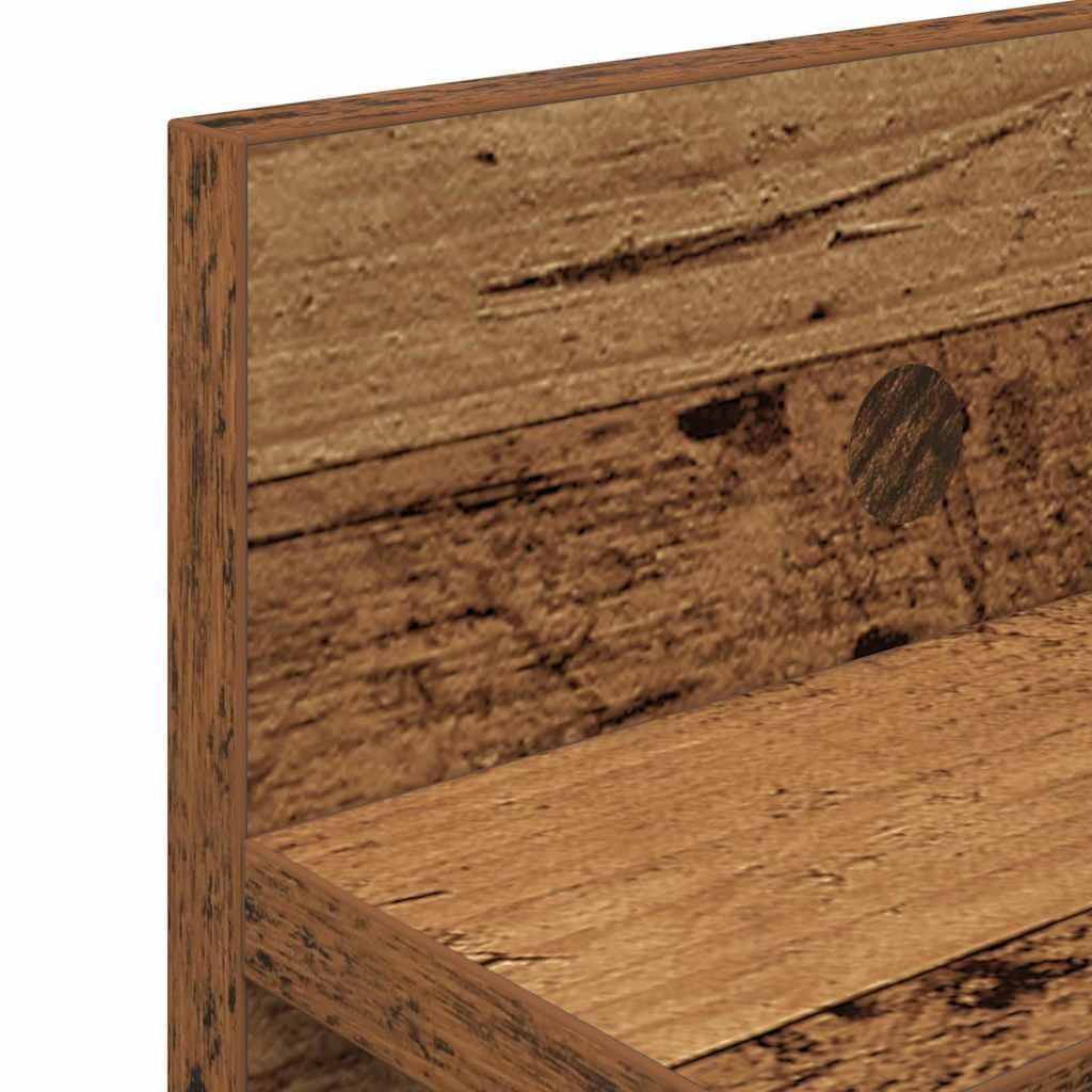 vidaXL Wall-Mounted Coat Rack Wall-mounted Old Wood 100 x 10.5 x 18 cm