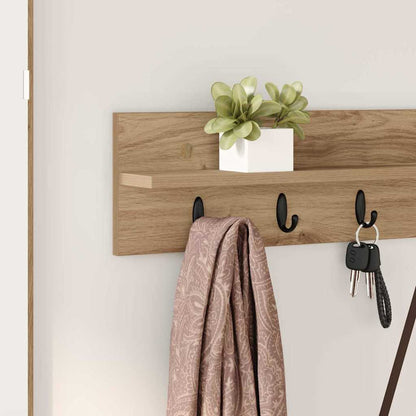 vidaXL Wall-Mounted Coat Rack Artisan Oak 100 x 10.5 x 18 cm