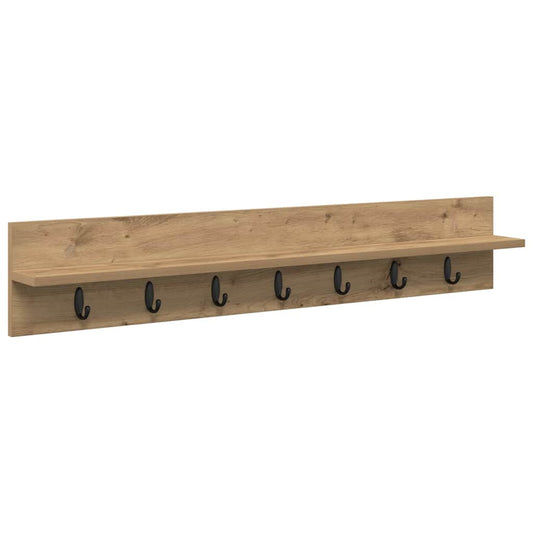 vidaXL Wall-Mounted Coat Rack Artisan Oak 100 x 10.5 x 18 cm