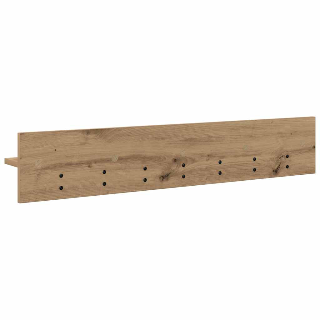 vidaXL Wall-Mounted Coat Rack Artisan Oak 100 x 10.5 x 18 cm