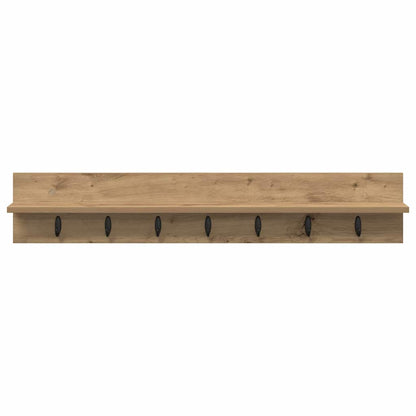vidaXL Wall-Mounted Coat Rack Artisan Oak 100 x 10.5 x 18 cm