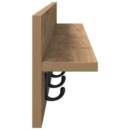 vidaXL Wall-Mounted Coat Rack Artisan Oak 100 x 10.5 x 18 cm