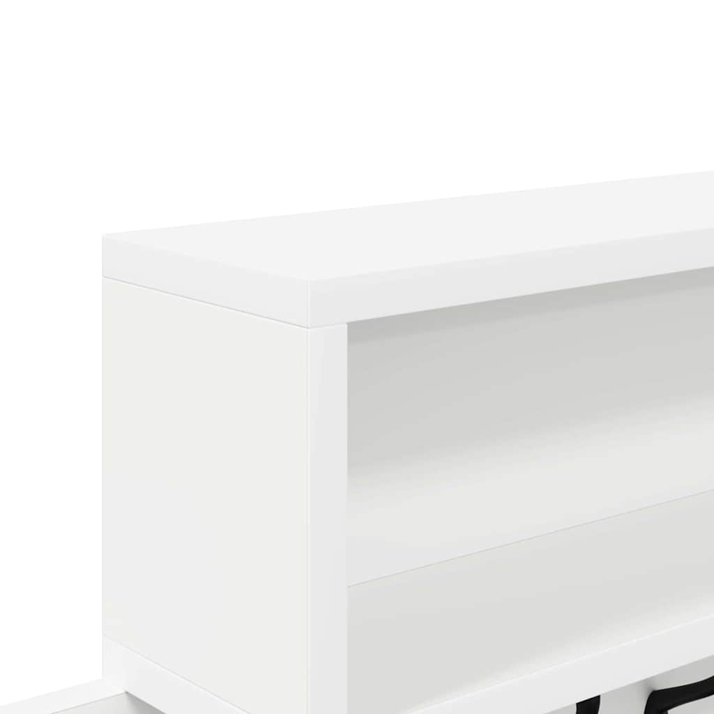vidaXL Wall-Mounted Coat Rack Wall-Mounted White 100 x 12 x 43.5 cm