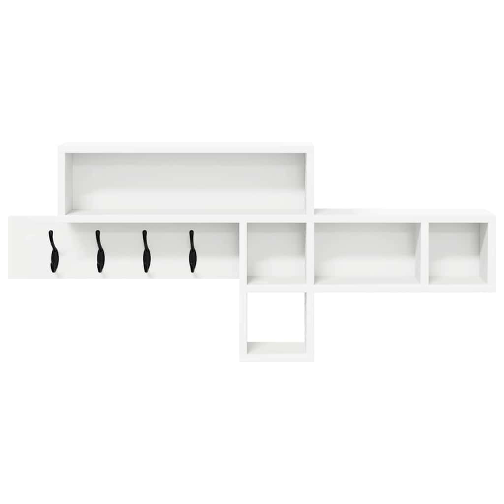 vidaXL Wall-Mounted Coat Rack White 100 x 12 x 43.5 cm Engineered wood