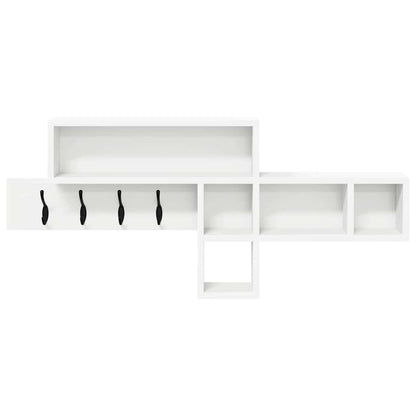 vidaXL Wall-Mounted Coat Rack Wall-Mounted White 100 x 12 x 43.5 cm