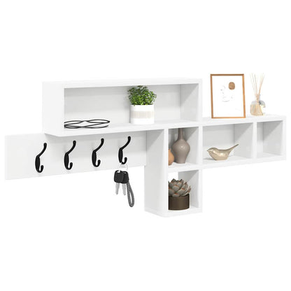 vidaXL Wall-Mounted Coat Rack Wall-Mounted White 100 x 12 x 43.5 cm