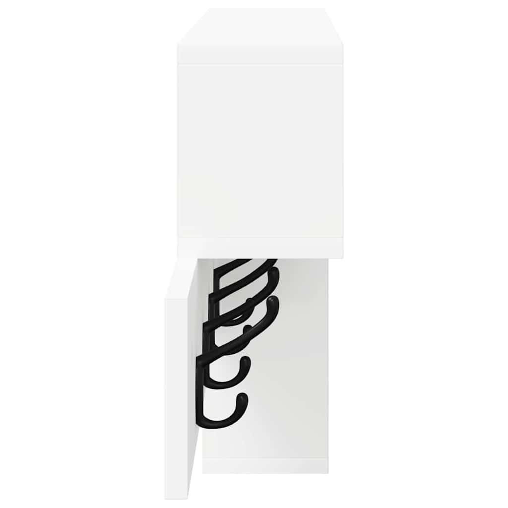 vidaXL Wall-Mounted Coat Rack White 100 x 12 x 43.5 cm Engineered wood