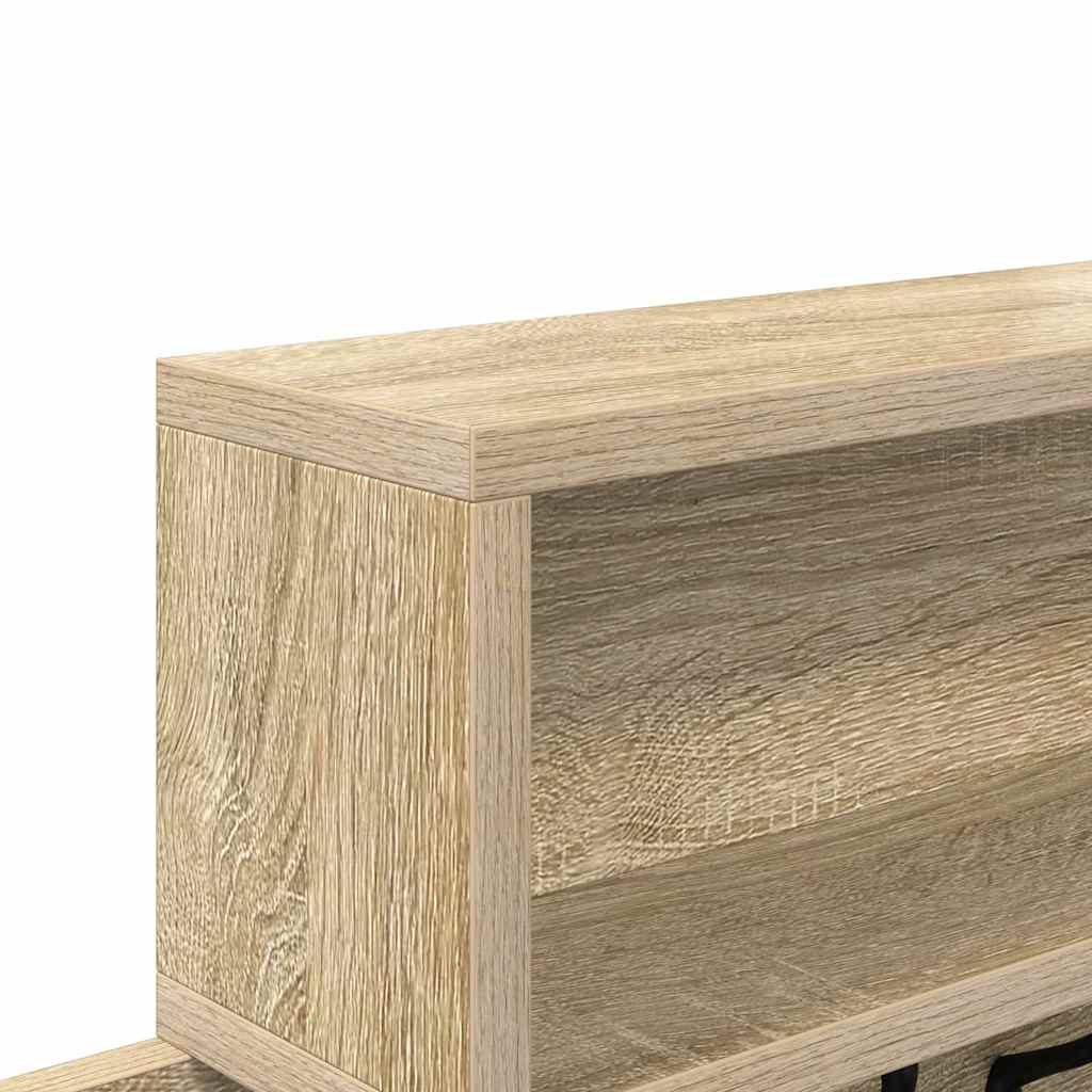 vidaXL Wall-Mounted Coat Rack Wall-Mounted Sonoma Oak Engineered wood