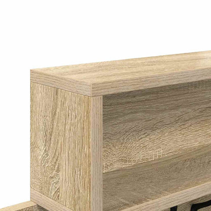 vidaXL Wall-Mounted Coat Rack Wall-Mounted Sonoma Oak Engineered wood
