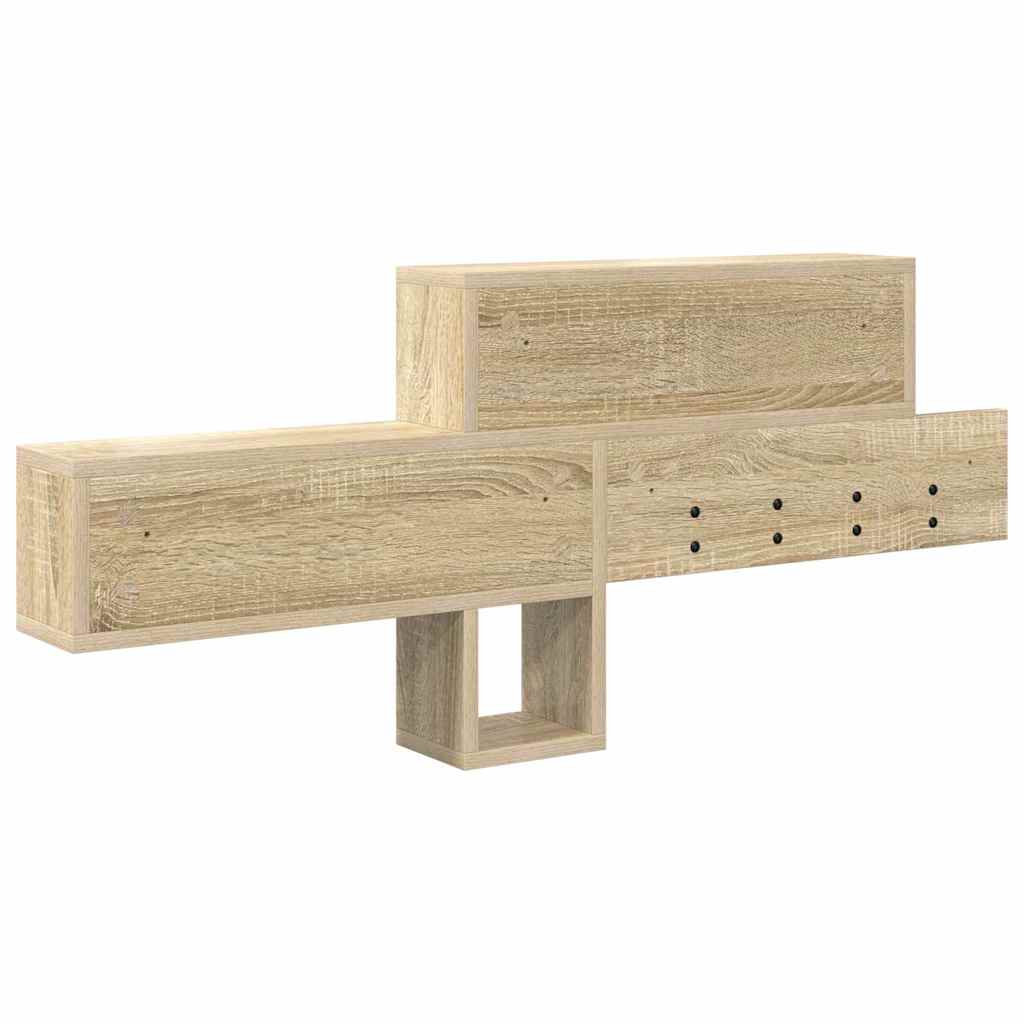 vidaXL Wall-Mounted Coat Rack Wall-Mounted Sonoma Oak Engineered wood