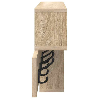 vidaXL Wall-Mounted Coat Rack Wall-Mounted Sonoma Oak Engineered wood