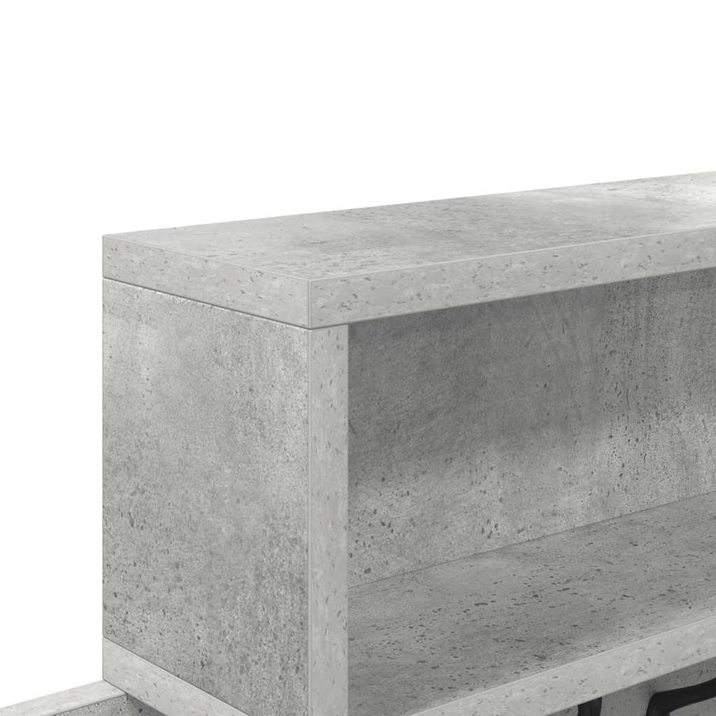 vidaXL Wall-Mounted Coat Rack Concrete Grey 100 x 12 x 43.5 cm