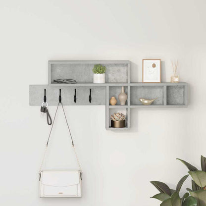 vidaXL Wall-Mounted Coat Rack Concrete Grey 100 x 12 x 43.5 cm
