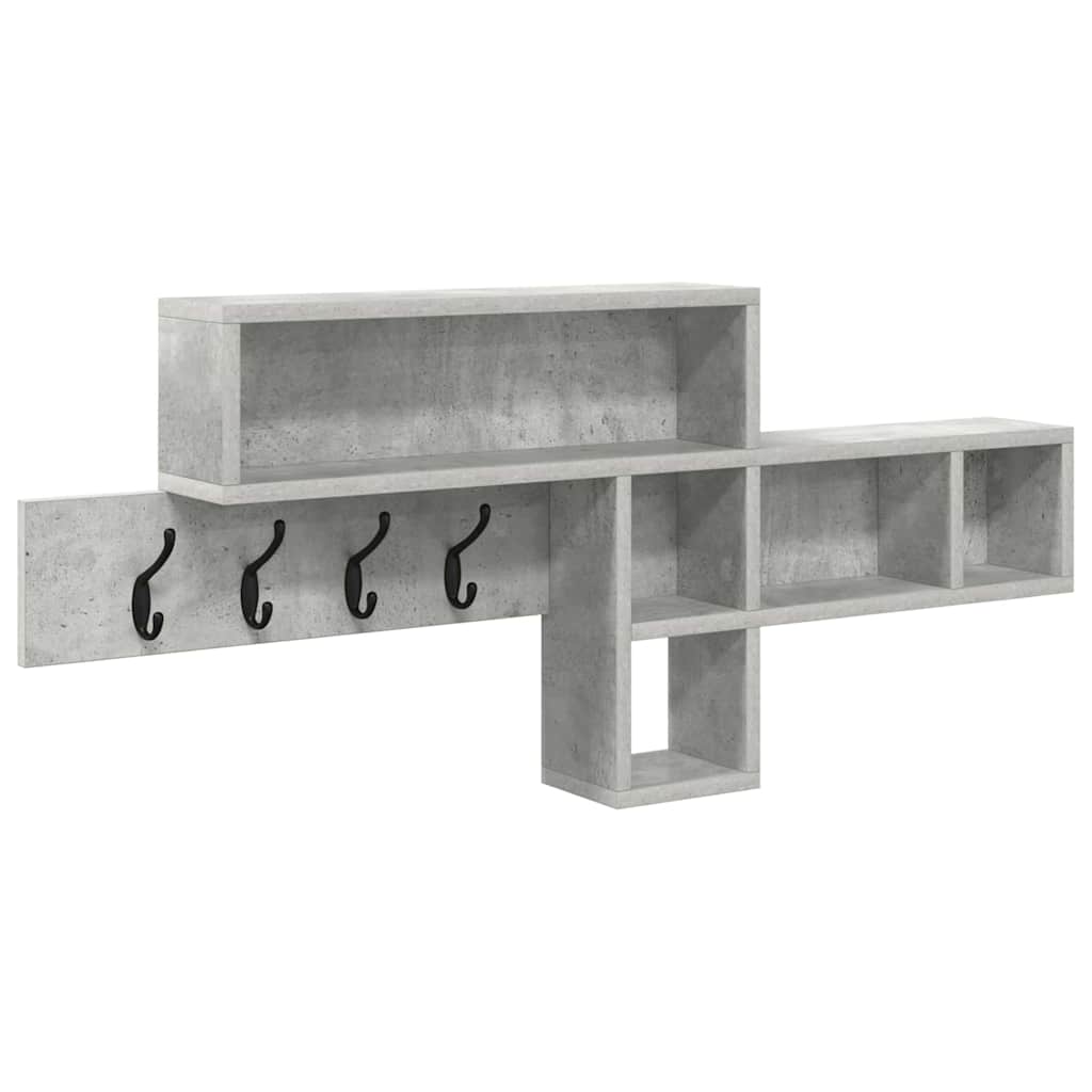 vidaXL Wall-Mounted Coat Rack Wall-Mounted Concrete Grey