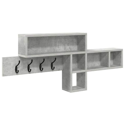 vidaXL Wall-Mounted Coat Rack Wall-Mounted Concrete Grey