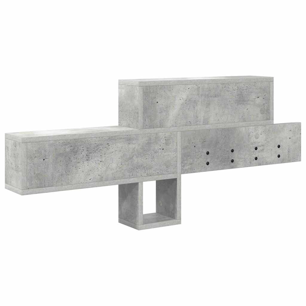 vidaXL Wall-Mounted Coat Rack Concrete Grey 100 x 12 x 43.5 cm
