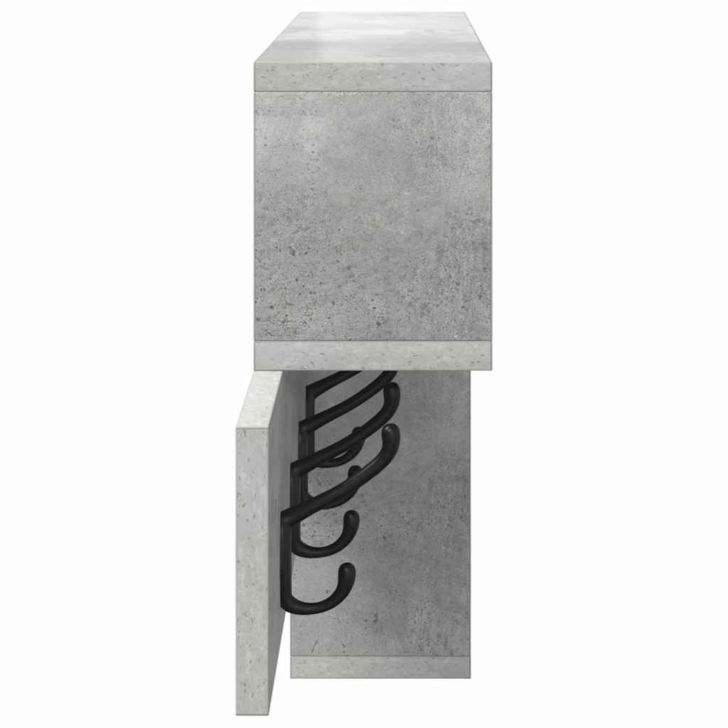 vidaXL Wall-Mounted Coat Rack Concrete Grey 100 x 12 x 43.5 cm