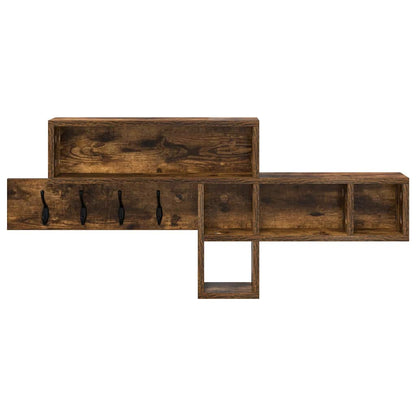 vidaXL Wall-Mounted Coat Rack Wall-Mounted Smoked Oak Engineered wood