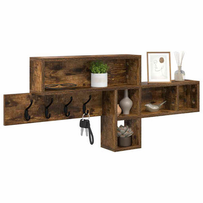 vidaXL Wall-Mounted Coat Rack Wall-Mounted Smoked Oak Engineered wood