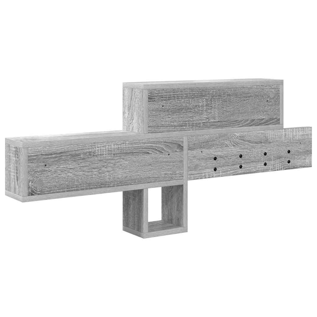 vidaXL Wall-Mounted Coat Rack Wall-Mounted Grey Sonoma Engineered wood