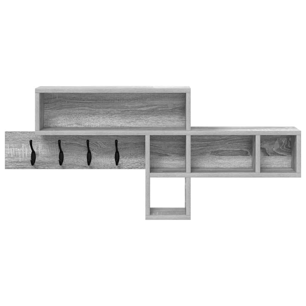 vidaXL Wall-Mounted Coat Rack Grey Sonoma 100 x 12 x 43.5 cm