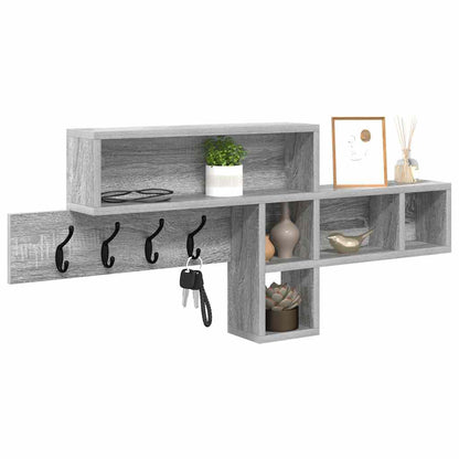 vidaXL Wall-Mounted Coat Rack Grey Sonoma 100 x 12 x 43.5 cm