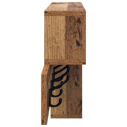 vidaXL Wall-Mounted Coat Rack with Shelf Old Wood 100 x 12 x 43.5 cm