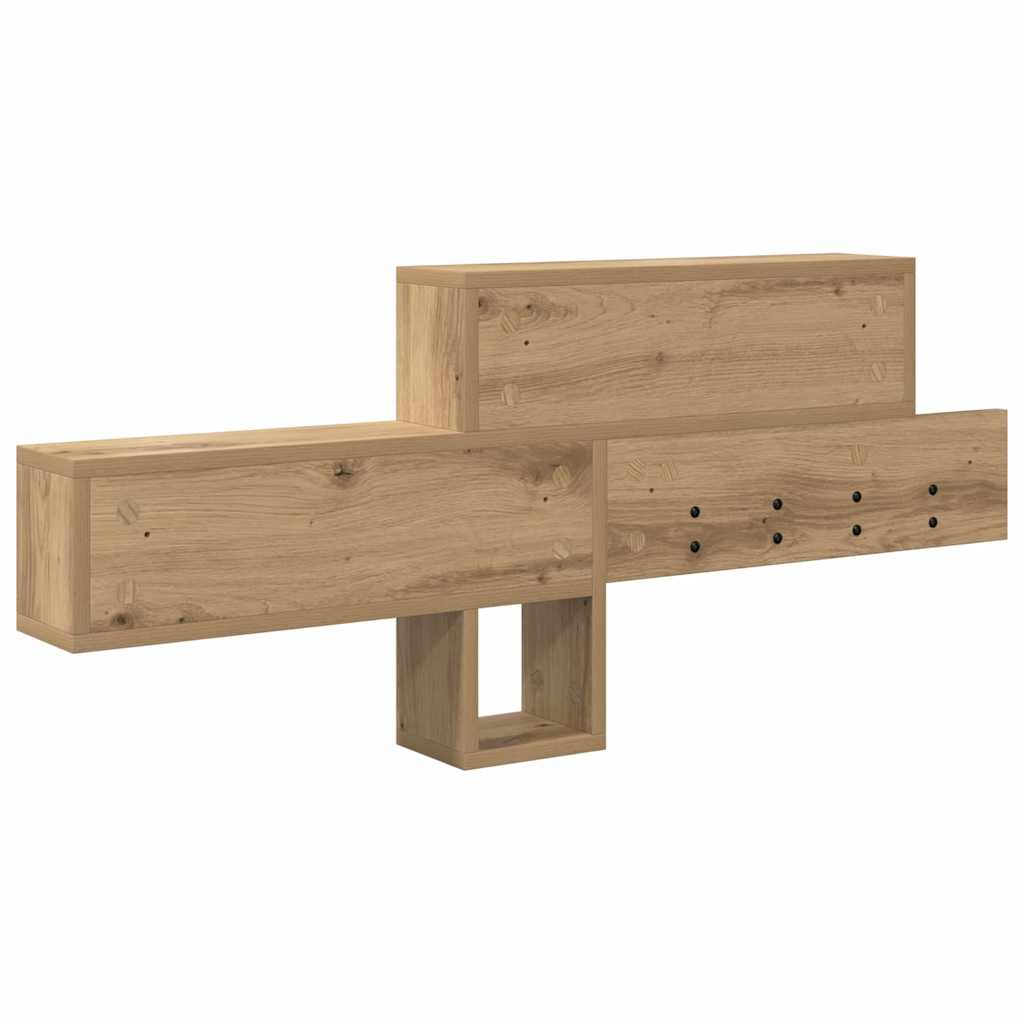 vidaXL Wall-Mounted Coat Rack Artisan Oak 100 x 12 x 43.5 cm