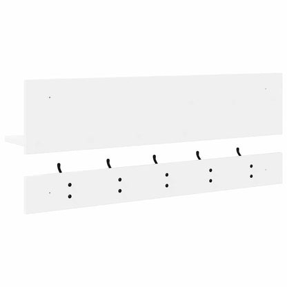 vidaXL Wall-Mounted Coat Rack White 90 x 15 x 36 cm Engineered wood