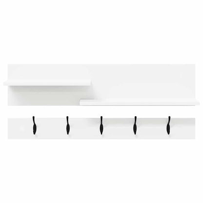 vidaXL Wall-Mounted Coat Rack White 90 x 15 x 36 cm Engineered wood