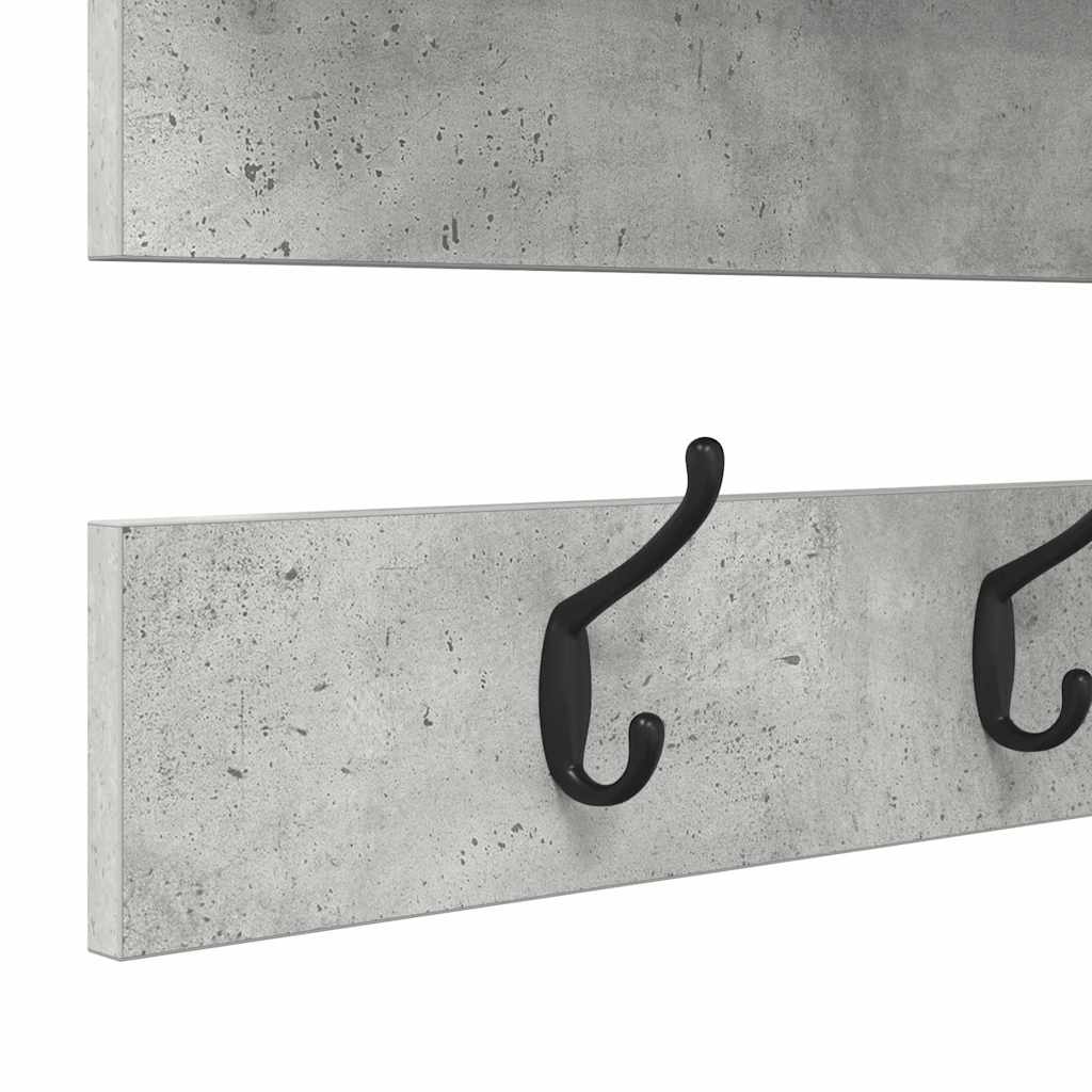 vidaXL Wall-Mounted Coat Rack with Shelf Concrete Grey 90 x 15 x 36 cm