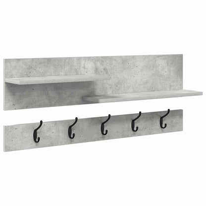 vidaXL Wall-Mounted Coat Rack with Shelf Concrete Grey 90 x 15 x 36 cm