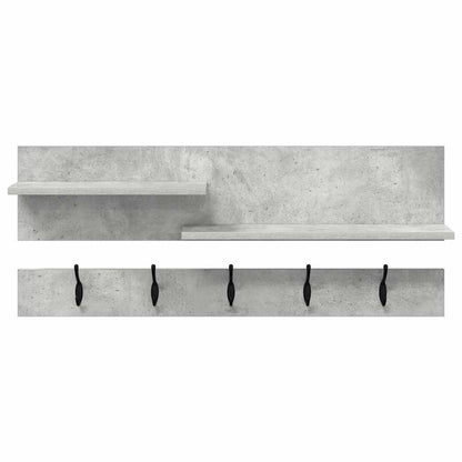 vidaXL Wall-Mounted Coat Rack with Shelf Concrete Grey 90 x 15 x 36 cm