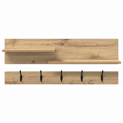 vidaXL Wall-Mounted Coat Rack with Shelf Artisan Oak 90 x 15 x 36 cm
