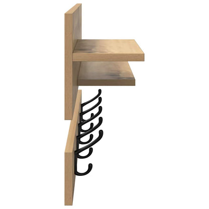 vidaXL Wall-Mounted Coat Rack Wall-Mounted Artisan Oak 90 x 15 x 36 cm